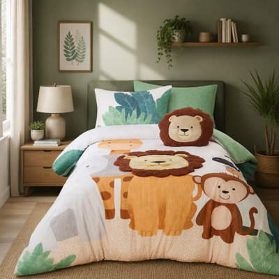 4 PCS Twin/Twin XL Comforter Set, Green