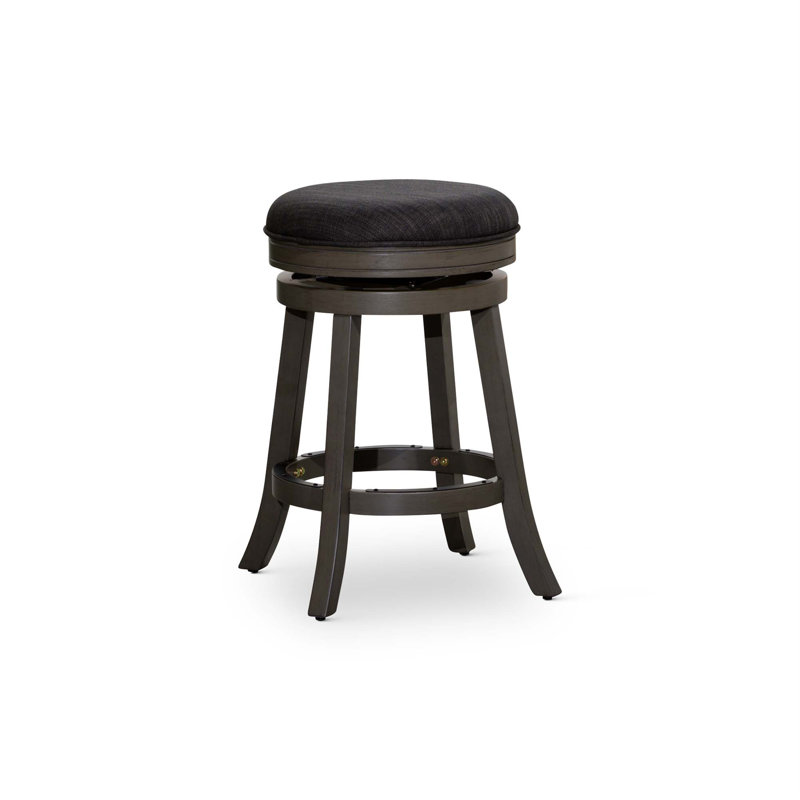 Tabouret de comptoir, siège en tissu, Gris patiné, Gris patiné