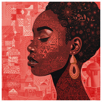 Intricate African Profile Shower Curtains Extra Long