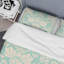 Green Damask I - Ensemble de housse de couette à motif abstrait - Microfibre de polyester