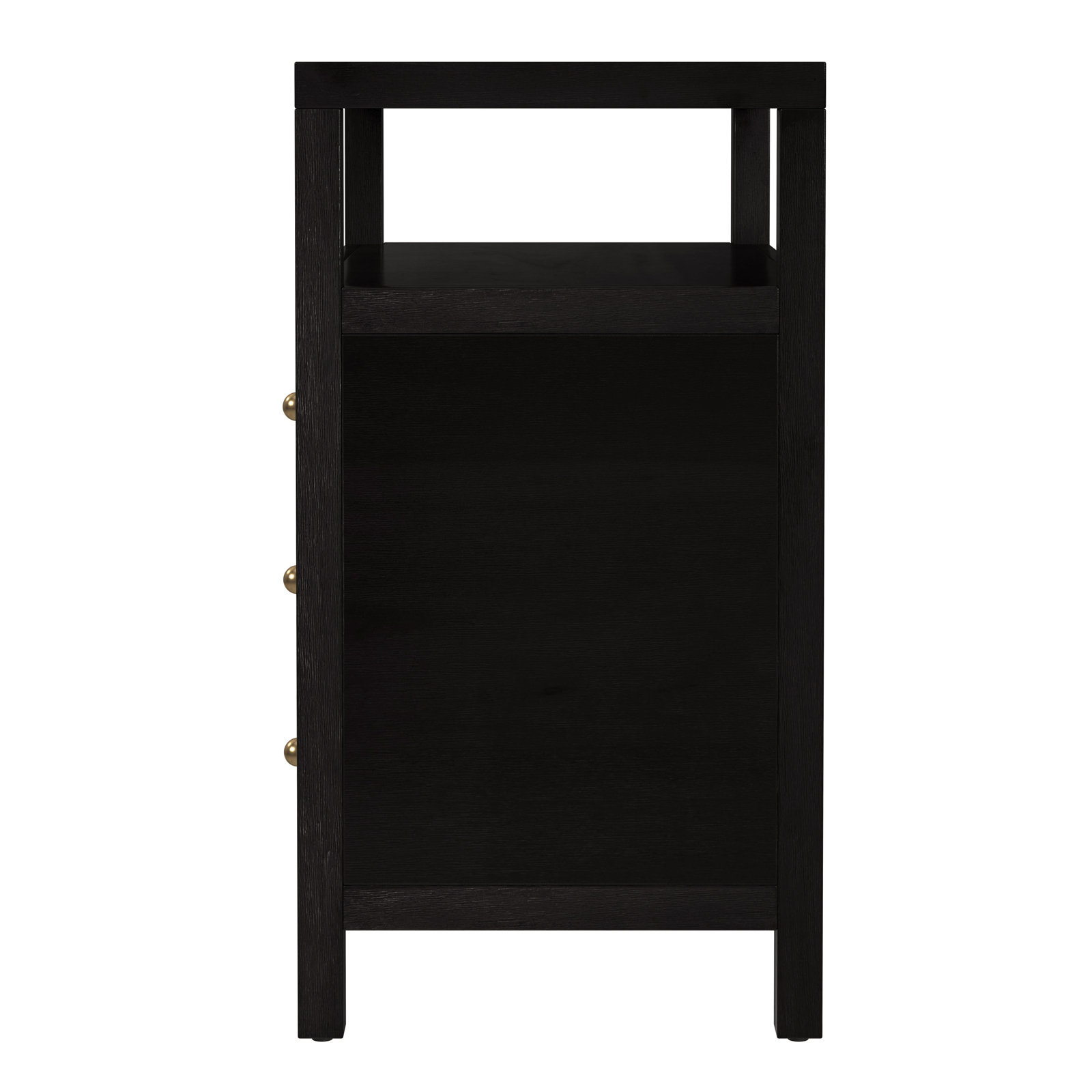 Celine 3-Drawer Acacia Nightstand, Antique Coffee
