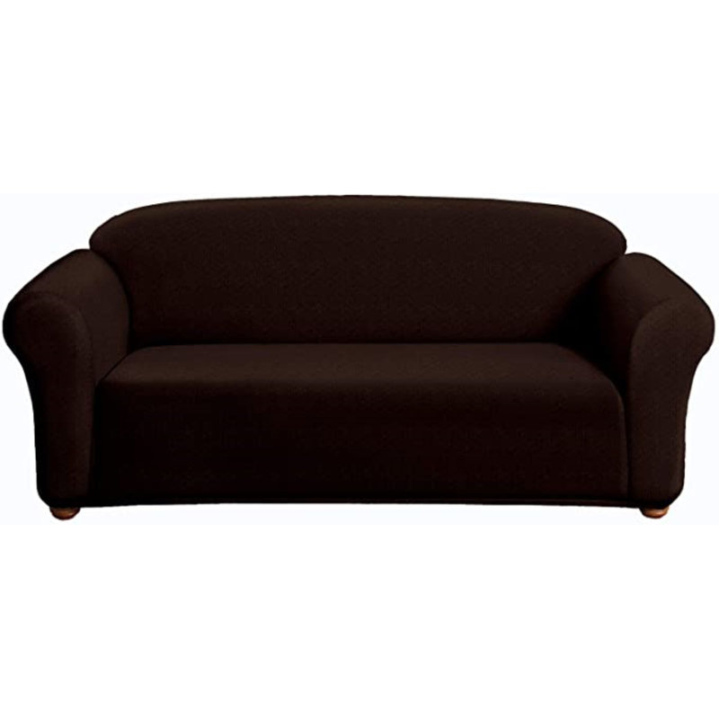 Housse pour canapé à coussins carrés / rectangulaires Milan, Mélange de polyester chocolat