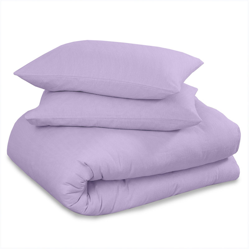 Aonghus Flannel Flat Sheet, Lilac, Double (4'6)