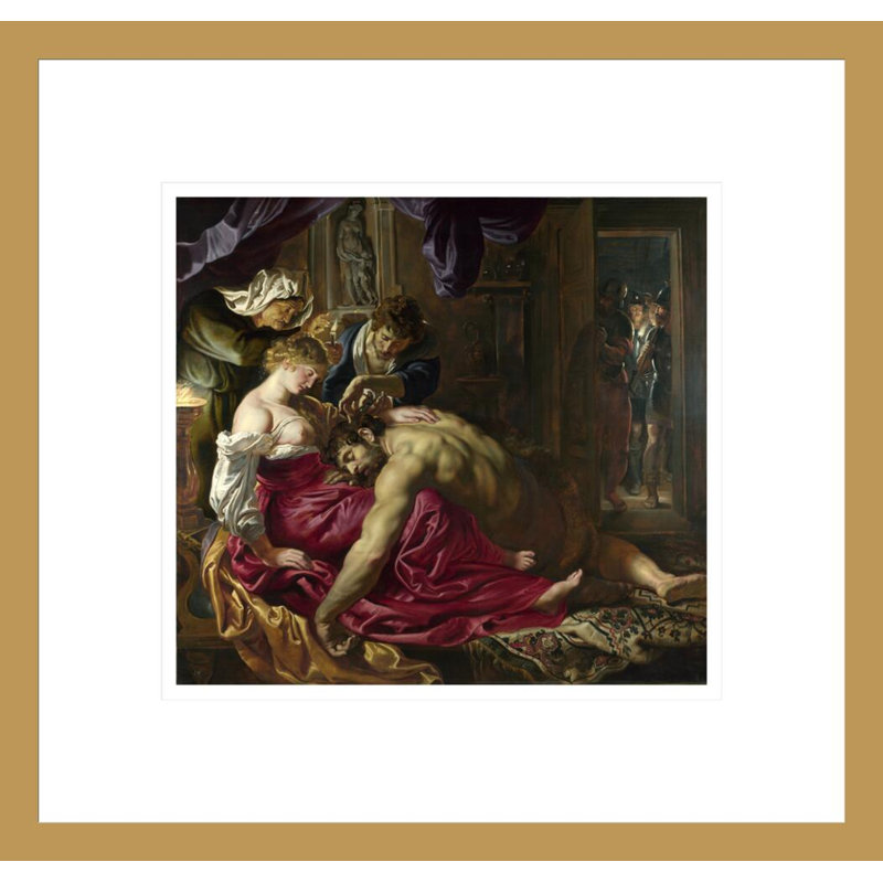 Samson and Delilah by Peter Paul Rubens -Framed Giclee Print, 13.75" H x 14.44" W