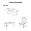 Ensemble de table de salle à manger extensible 78 po pour 6 personnes-1190957936-1190957950