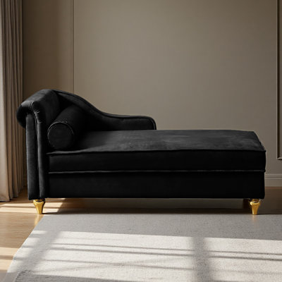 Modern Upholstery Chaise Lounge Chair With Storage Velvet