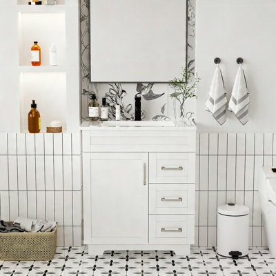 Meuble-lavabo moderne 30 po sans lavabo, simple
