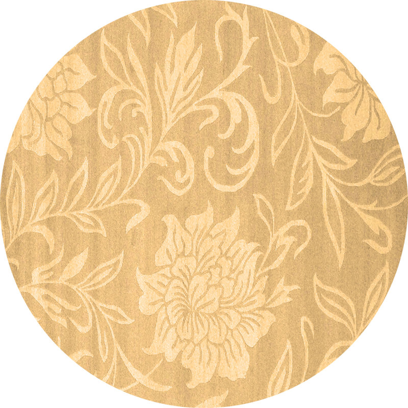 Tapis beige / lime en laine et polyester tissé à la machine 8 pi Joean