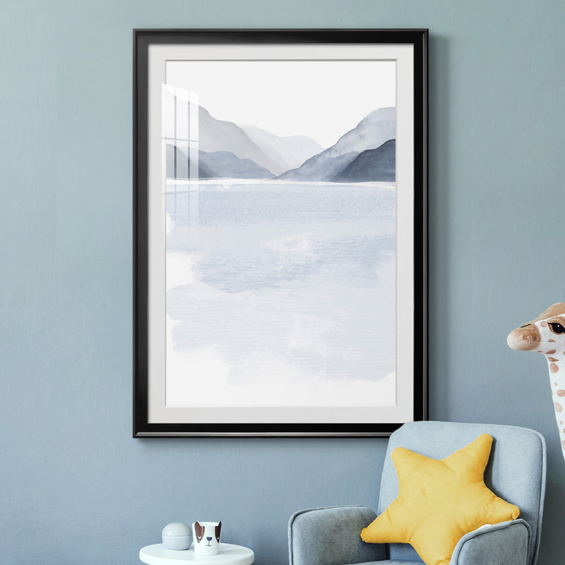 Glacial Lake I - reproduction de cadre photo, H 24,5 po x l 18,5 po x P 1 po, Noir