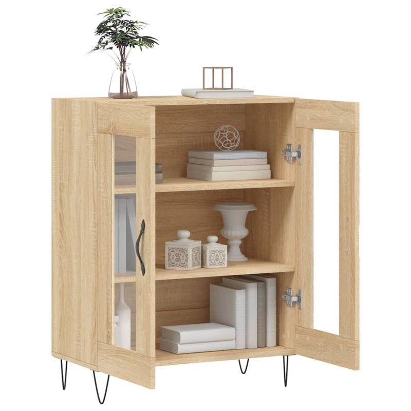 Marialyce Display Cabinet, Sonoma Oak