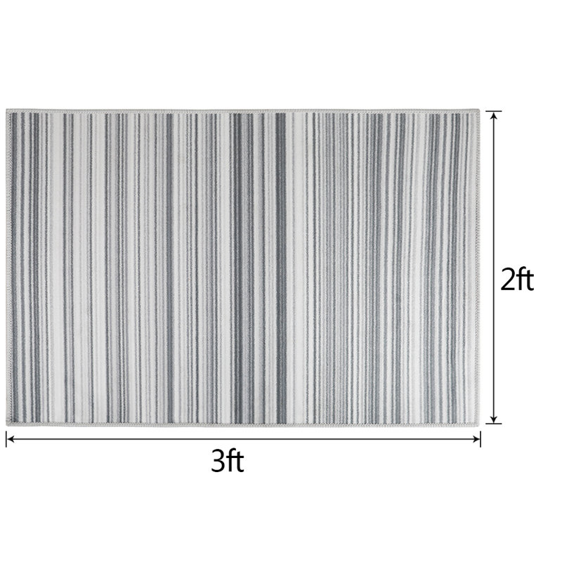 Haight Silk Striped Indoor Rug, Rectangle 2' x 3'