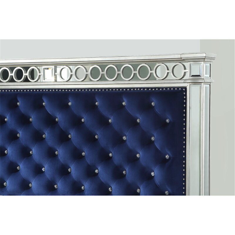 Mcelfresh Upholstered Standard Bed, Queen, Blue