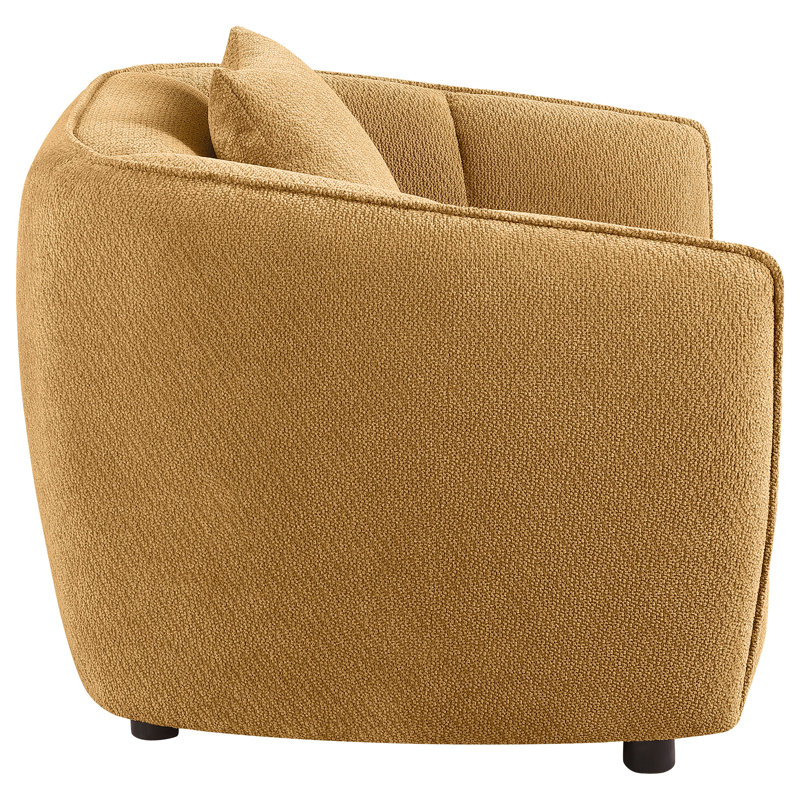 Chaise d'appoint rembourrée Wilta jaune moutarde, Jaune moutarde