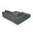 Full Compressed Corduroy Upholstered Sectional With 2 Moveable Ottoman - No Assembly Needed