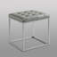 18" Faux Leather Grey Cube Ottoman-25855838