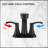 Bathroom Faucet With Pull Out Sprayer, 2 Handle 4 Inch Faucet Utility Sink Faucet, Matte Black-119318151
