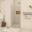 36 po X P 72 po Porte de douche semi-sans cadre H H à finition nickel brossé-120047404