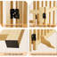 Chien en bois à 6 panneaux pour les portes et les escaliers, barrière intérieure autoportante pour animaux de compagnie, conception pliante, aucun assemblage requis, pliage double face flexible, petits animaux de compagnie idéaux, utilisation pliable de 31 po de hauteur
