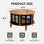 Table basse 31,5 "en bois massif avec rangement-129404976