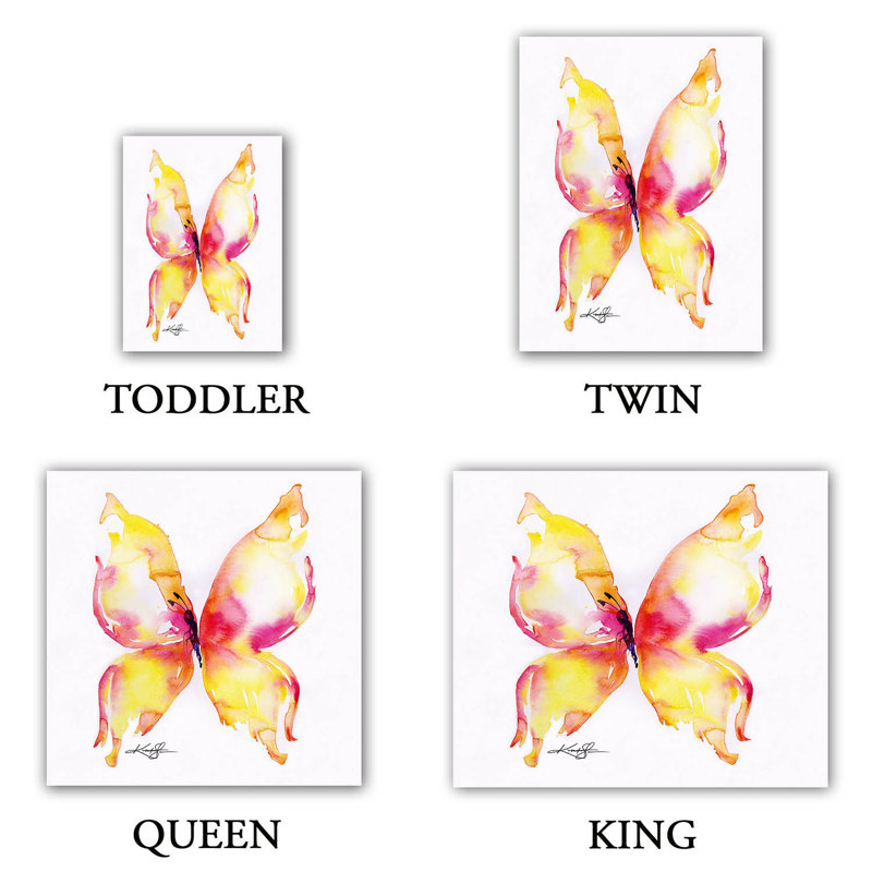 Ensemble de housse de couette papillon i, 1 housse simple + 1 taie standard