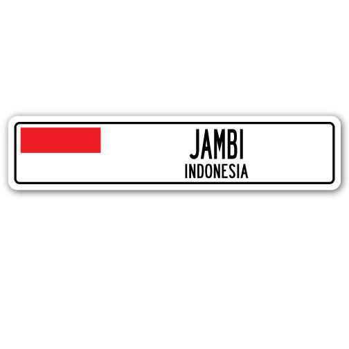 Panneau de signalisation en aluminium Jambi, Indonésie, H 4 po x l 18 po x P 1 po