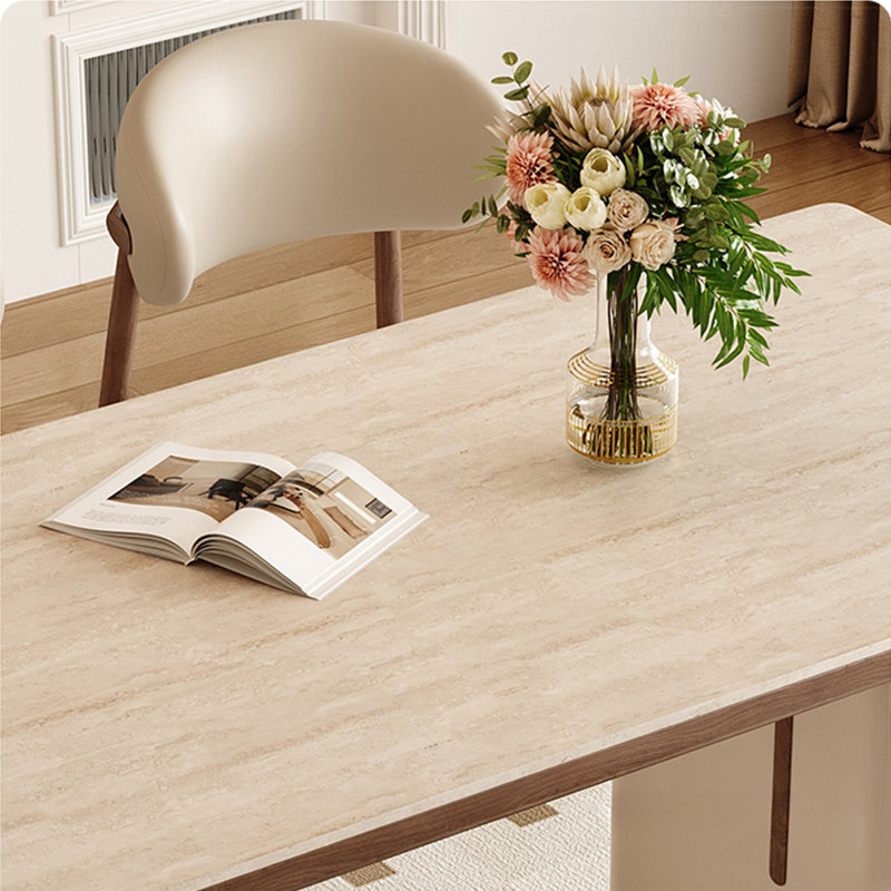 Cave stone rock slab rectangular dining table, 29.52"H x 70.86"L x 31.49"W