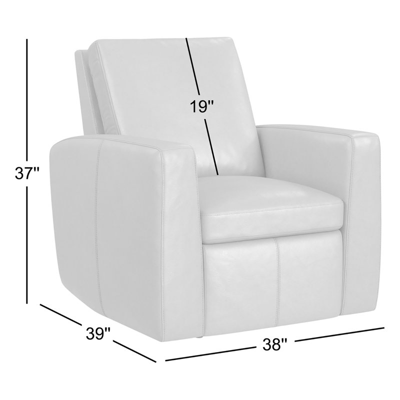 Elara Power Recliner, Brown Top Grain Leather