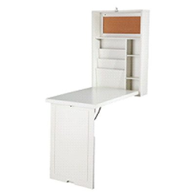 Bureau flottant convertible avec huche mural Elam