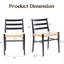 Ensemble de 2 chaises de salle à manger, assise en corde tissée avec structure en métal robuste-885439596