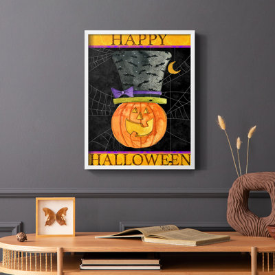 Happy Halloween Framed Print - Solid Wood