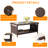 2-Layer Brown Outdoor Wicker Coffee Table With Glass Tabletop