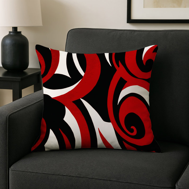 Obsidian Ray Indoor And Outdoor Pillow, Square 18"