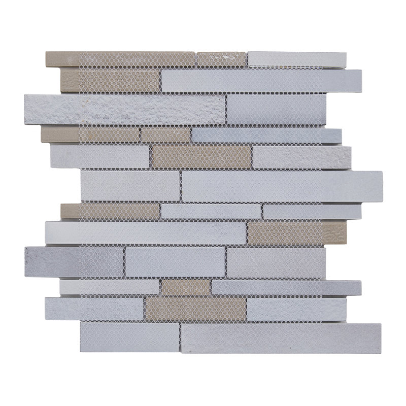 Crystal Shores Glass Mosaic Tile in Sapphire Lagoon