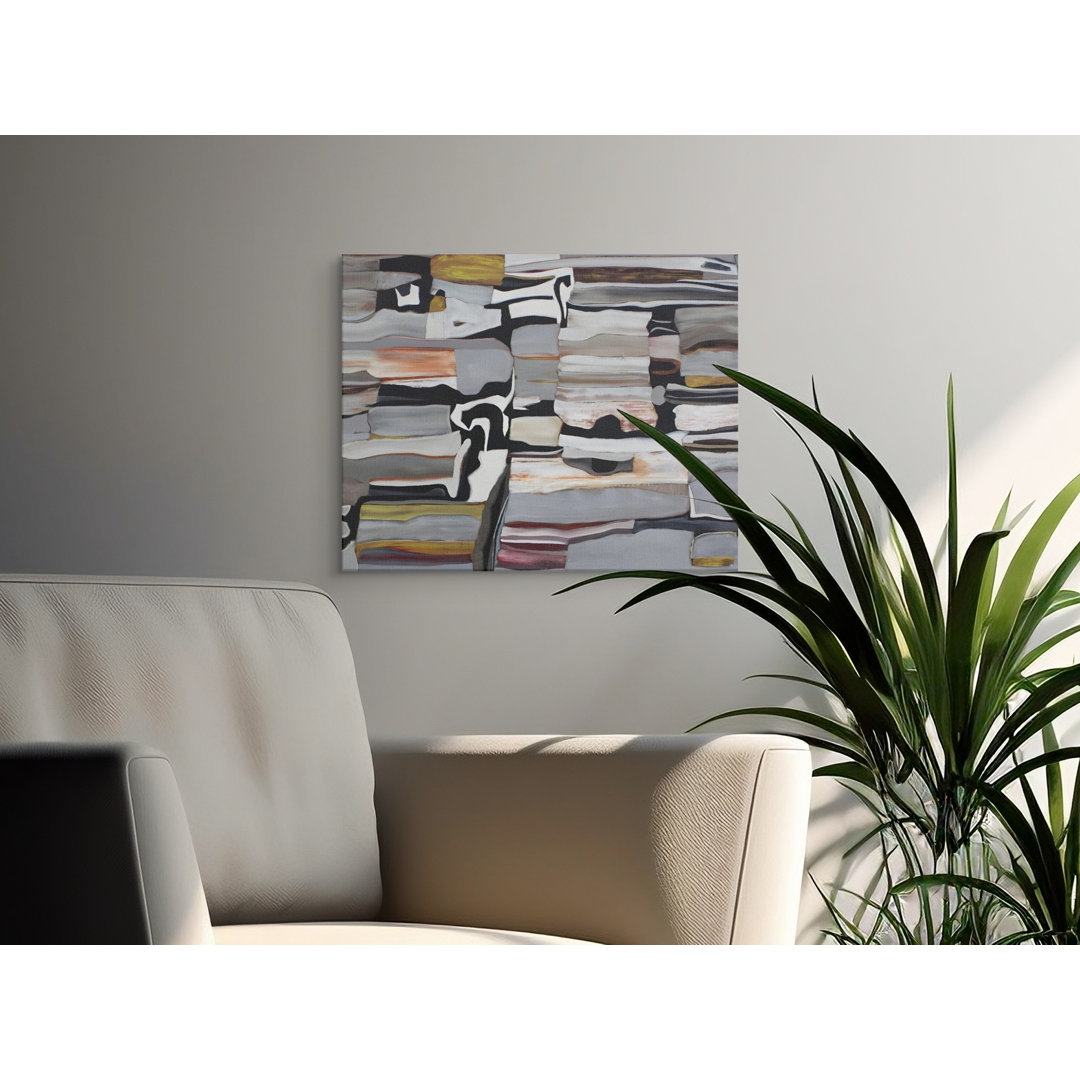 Modern Abstract Organic Earth Tones Canvas Print