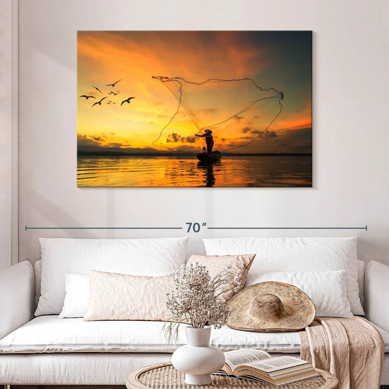 Senne Traditional Fishing, 32" H x 48" W