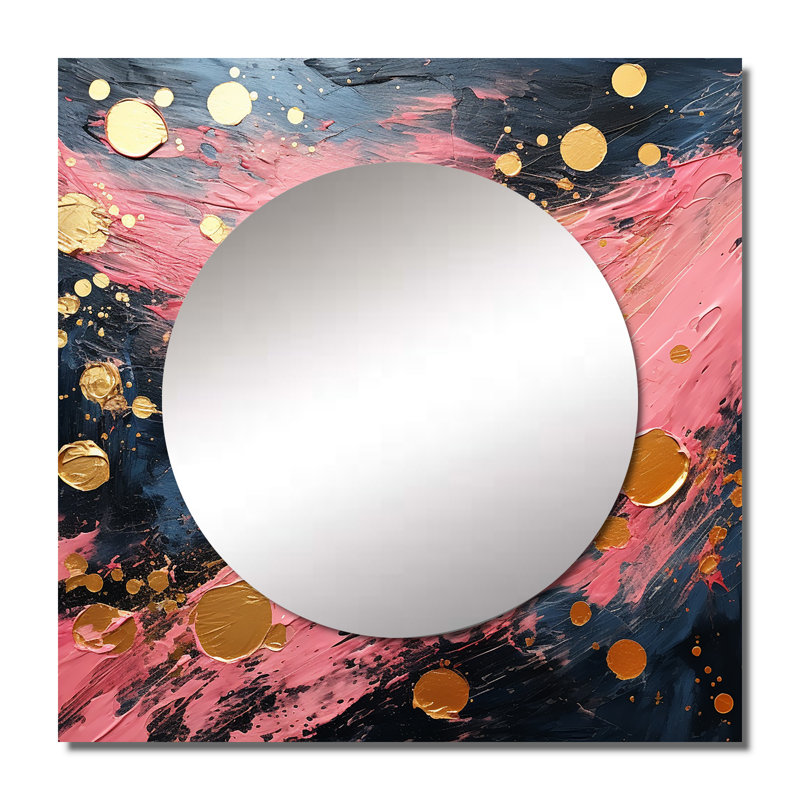 Meinie - Abstract Large Square Mirror For Wall Art Decor, 23" x 23"