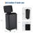60L Black Stainless Steel Kitchen Step Trash Can