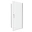 Porte de douche pivotante universelle à réglage de 1 3/8 po polyvalent, ouverte à l'extérieur, avec finition en verre trempé de 1/4 po-111795497