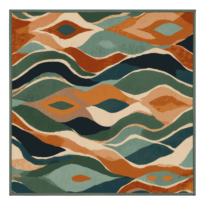 Meadow Illusion Rug, Square 3'