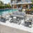 All-Weather 4-Piece  Aluminum Patio Furniture Set, 5-Seat Conversation Sofa With 10 Inches Extra Thick Cushions And Glass Table-89322906