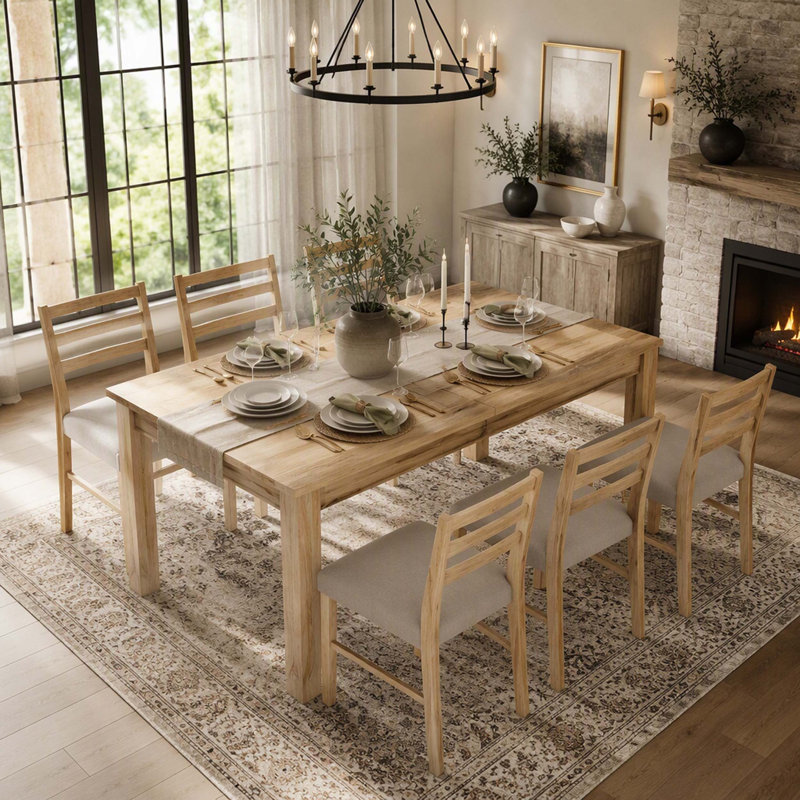 Solid Wood Top Dining Set