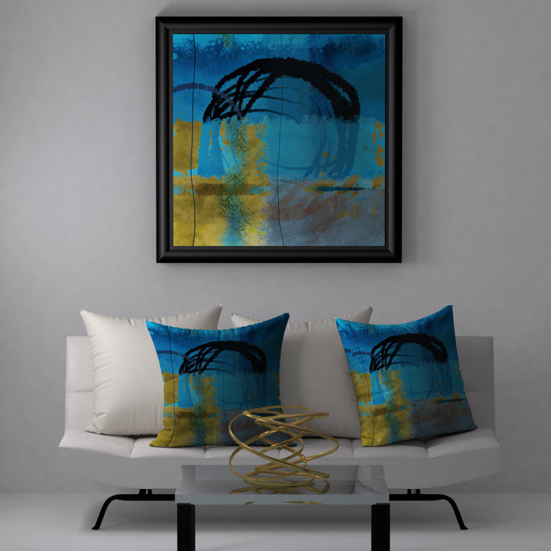 Supersonic Abstract Reversible Throw Pillow, 18" x 18"