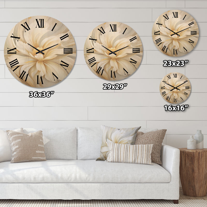 Horloge murale en bois massif Nagma, Moyenne
