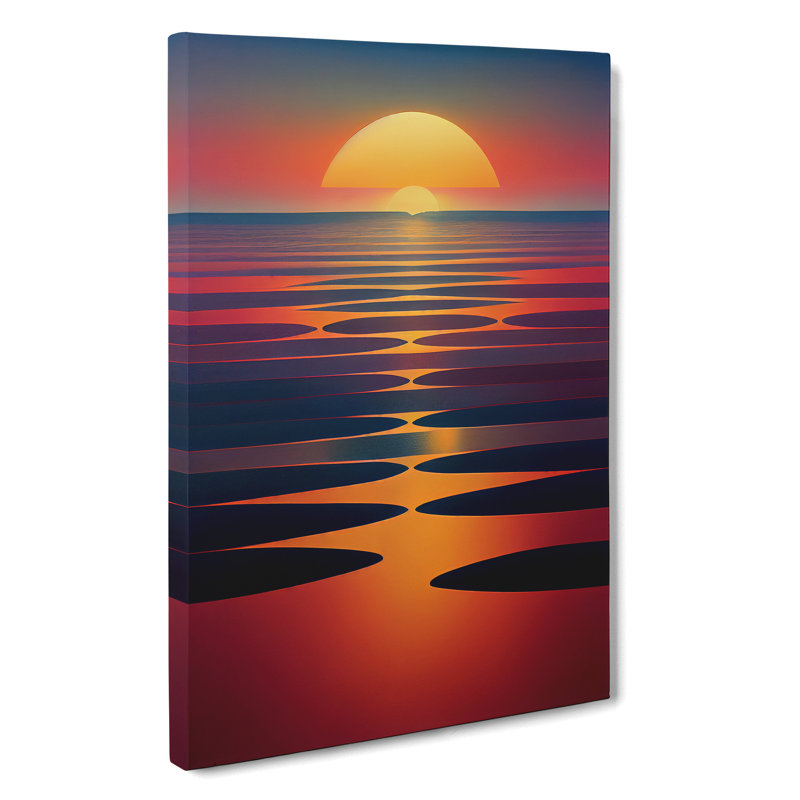 XC1022-1775X Dashing Sunset View - Wrapped Canvas Print, 76cm H x 50cm W x 3cm D