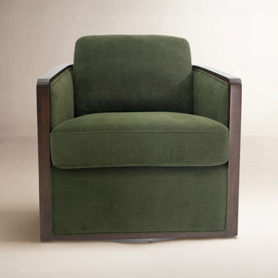 Clarisse Linen Swivel Armchair