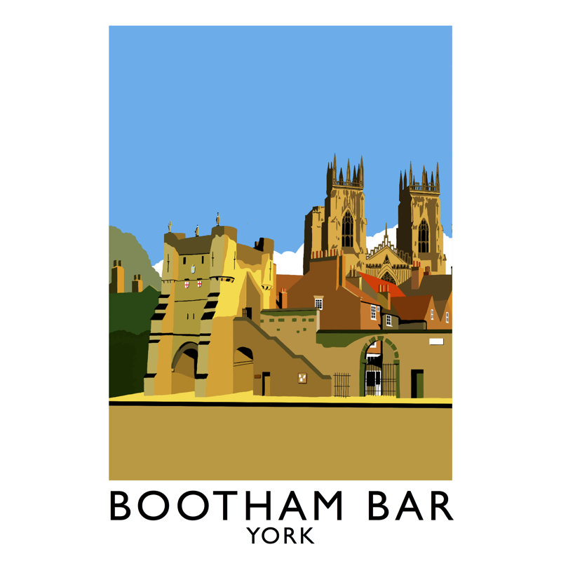 Bootham Bar by Richard O'Neil - Print, No Frame, 40 cm H x 30 cm W x 1 cm D