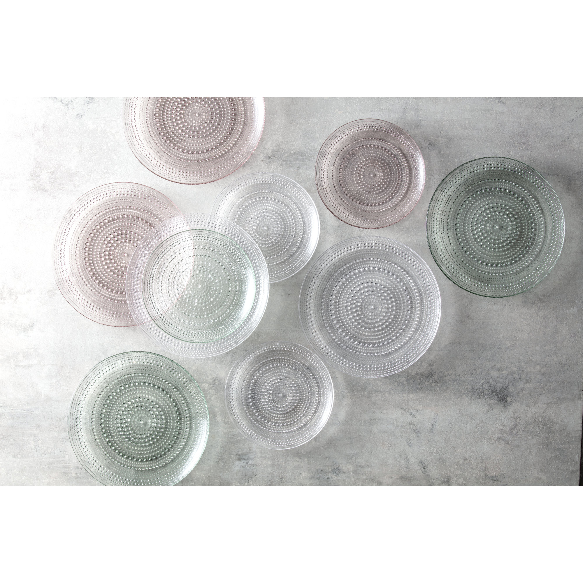 Fortessa Jupiter Glass, 13" Charger/Platter Plate (Set of 4), Pink, Clear