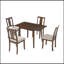 Ensemble de salle à manger pliant 5 pièces avec 4 chaises rembourrées-1960609063