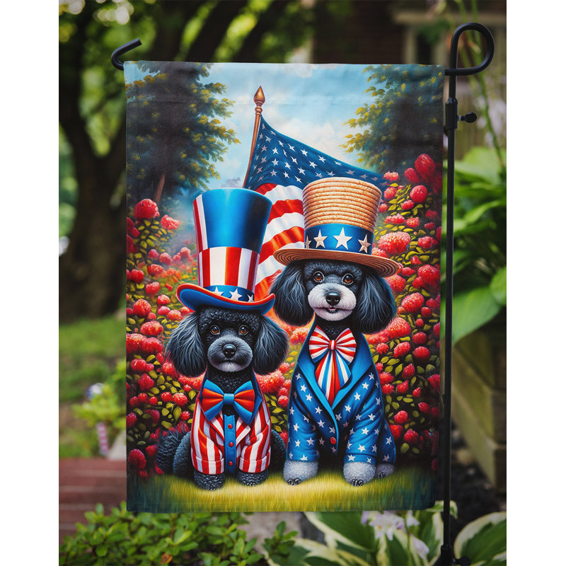 Drapeau All American Garden, Caniche bleu
