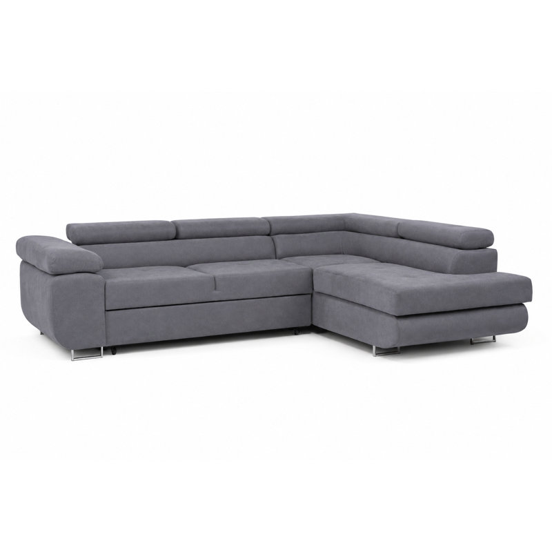 Flavius Corner Sofa Bed, Right Hand Facing, Graphite